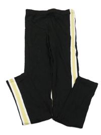 Černo-bílo-žluté legíny s pruhy H&M