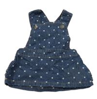 Tmavomodré puntíkaté riflové laclové šaty Little wonders