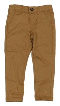 Hnědé plátěné skinny chino kalhoty Dunnes