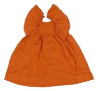 Oranžové šaty s volánky H&M