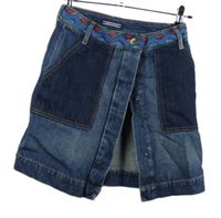 Dámská modro-tmavomodrá riflová propínací sukně Tommy Hilfiger 