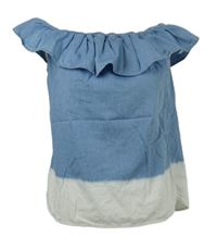 Dámská světlemodro-bílá halenka s volánkem Esprit 