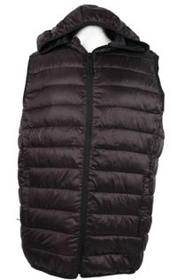 Dámská vínová šusťáková zateplená vesta s kapucí Workout 