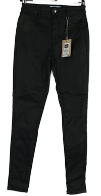 Nové - Dámské černé koženkové skinny kalhoty Gallery 