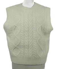 Dámská smetanová vzorovaná svetrová vesta Primark 