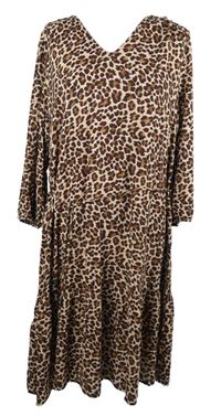 Dámské hnědo-béžové vzorované šaty Zero 