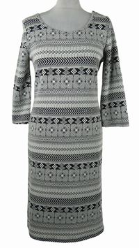 Dámské černo-bílé vzorované šaty Colloseum 