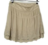 Dámská béžová síťovaná sukně s výšivkou Pimkie