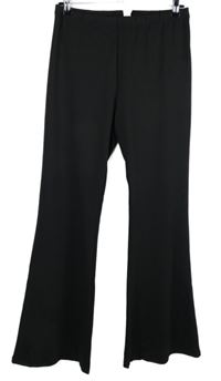 Dámské černé sportovní zvonové kalhoty 