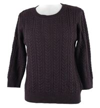 Dámský vínový vzorovaný svetr H&M