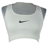 Dámský bílý sportovní funkční crop top s logem Nike 