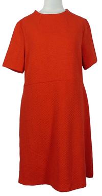 Dámské červené vzorované šaty M&S