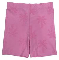 Růžové elastické kraťasy s palmami Primark