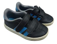 Černo-modré koženkové botasky Adidas vel.23
