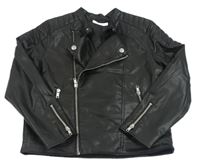 Černý koženkový křivák H&M