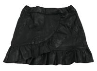 Černá koženková sukně s volánkem Name it