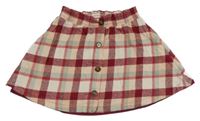 Červeno-růžovo-modrá kostkovaná sukně Nutmeg