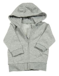 Šedá propínací mikina s kapucí george