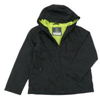 Černá šusťáková jarní bunda s kapucí George