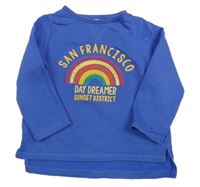 Modrá mikina s duhou Next