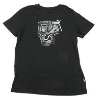 Černé tričko s potiskem Puma