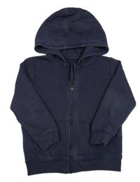 Tmavomodrá propínací mikina s kapucí George