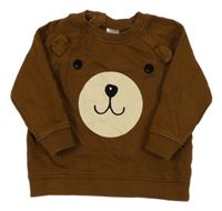 Hnědá mikina s medvědem H&M