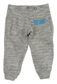 Černo-bílé melírované tepláky s brýlemi 