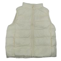 Smetanová šusťáková zateplená vesta 