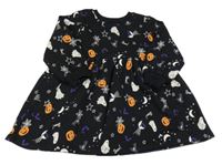 Černé teplákové šaty s duchy a dýněmi F&F