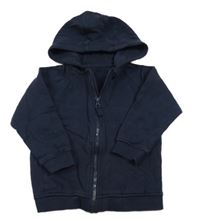 Tmavomodrá propínací mikina s kapucí Matalan