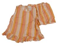 2set - Růžovo-oranžový top + kraťasy F&F