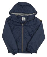Tmavomodrá šusťáková jarní bunda s kapucí Okaidi