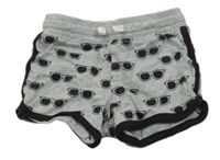 Šedé teplákové kraťasy s brýlemi H&M