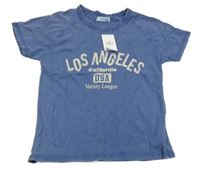 Nové - Modré tričko s nápisem Primark