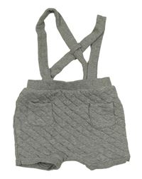 Šedé teplákové kraťasy s kšandami River Island 
