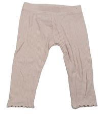 Světlerůžové žebrované tepláky RIVER ISLAND