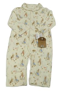 Smetanový overal Peter Rabbit s límečkem