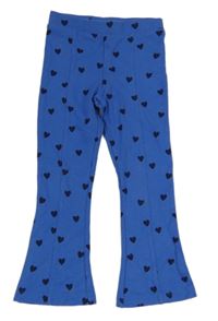 Modré flare legíny se srdíčky M&S