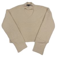 Světlerůžový chlupatý crop svetr New Look