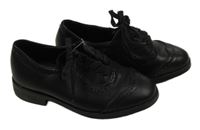 Černé koženkové společeneské boty Mikelo vel. 25