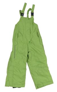 Zelené šusťákové laclové oteplovačky Papagino