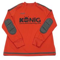 Červený fotbalový funkční dres s logem a číslem Jako 