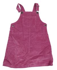 Růžové manšestrové šaty Tu