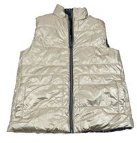 Zlatá šusťáková oboustranná vesta Okaidi