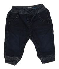 Tmavmodré teplákové rifle s pletenými lemy Name it