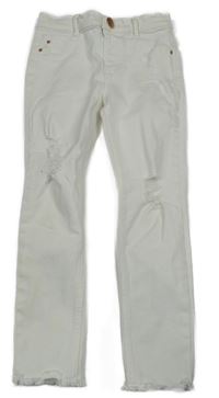 Bílé rifle s prošoupáním River Island