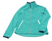 Mátová funkční fleecová propínací mikina s logem Decathlon