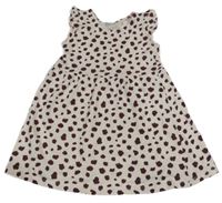 Světlerůžovo-vínové vzorované bavlněné šaty Lupilu