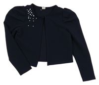 Tmavomodré společenské bolerko s perlami Shein